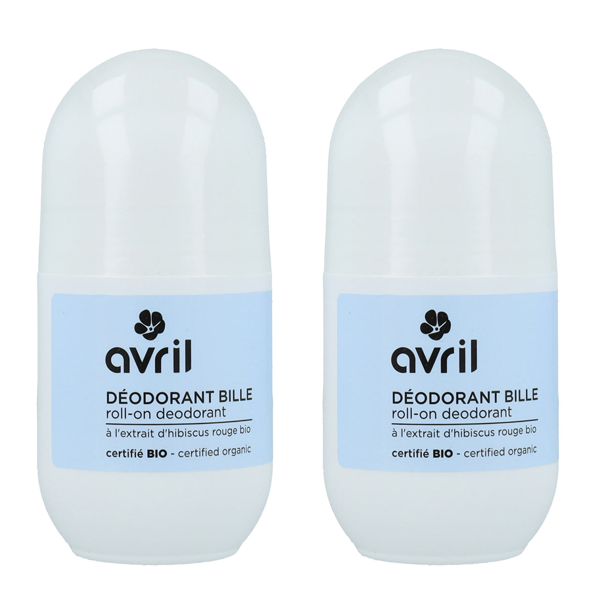 PROMOÇÃO Pack de 2 Desodorizantes Roll-On Orgânicos Avril para Mulher 50 ml