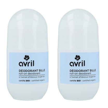 PROMOÇÃO Pack de 2 Desodorizantes Roll-On Orgânicos Avril para Mulher 50 ml