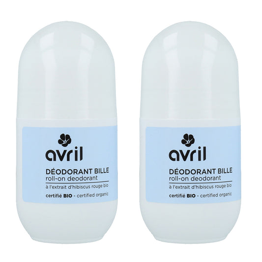 PROMOÇÃO Pack de 2 Desodorizantes Roll-On Orgânicos Avril para Mulher 50 ml