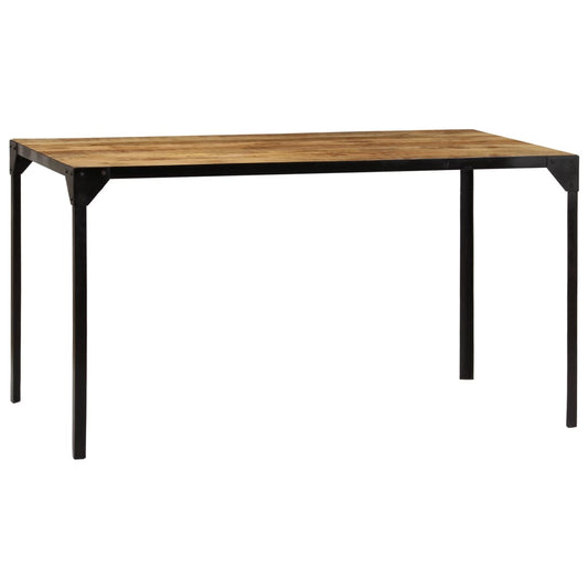 Mesa De Comedor De Madera Maciza De Mango 140x80x76 Cm_0
