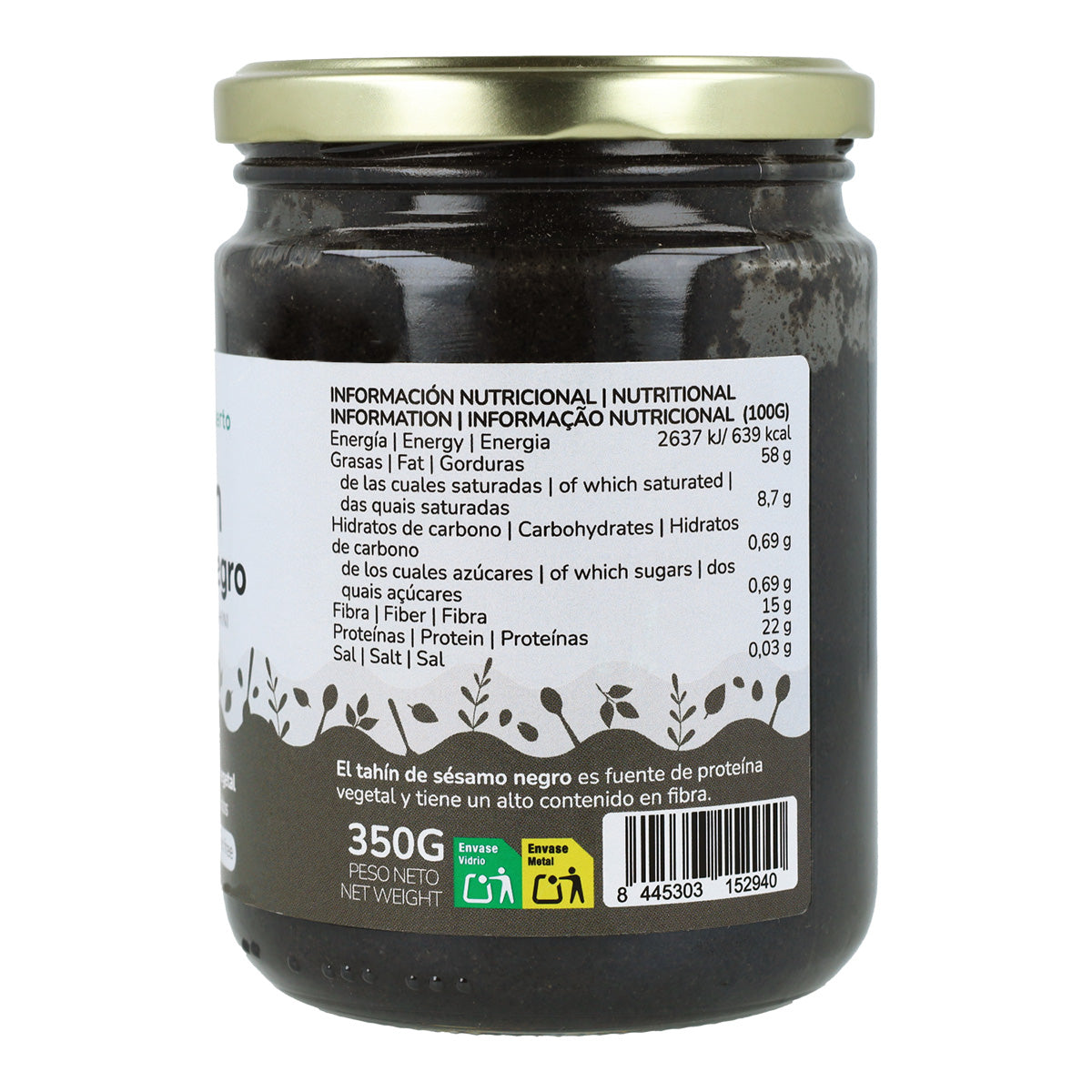 Sésamo Preto ECO Tahine Planet Garden 350 g