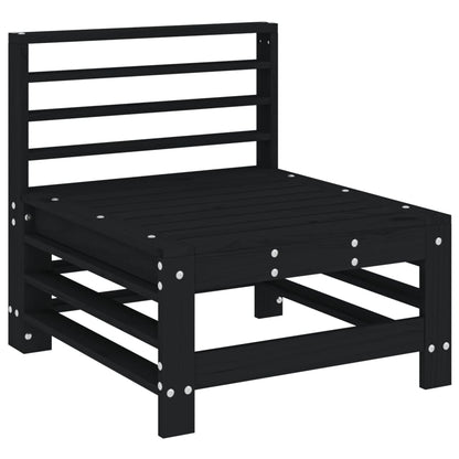 Vidaxl Juego Muebles De Jardín 6 Piezas Madera Maciza Pino Negro_3