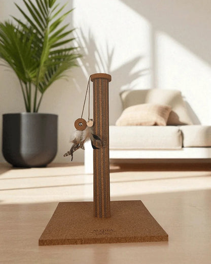 Poste Rascador Para Gatos Brisa De Corcho Natural Althea Living 36x36x54cm_1
