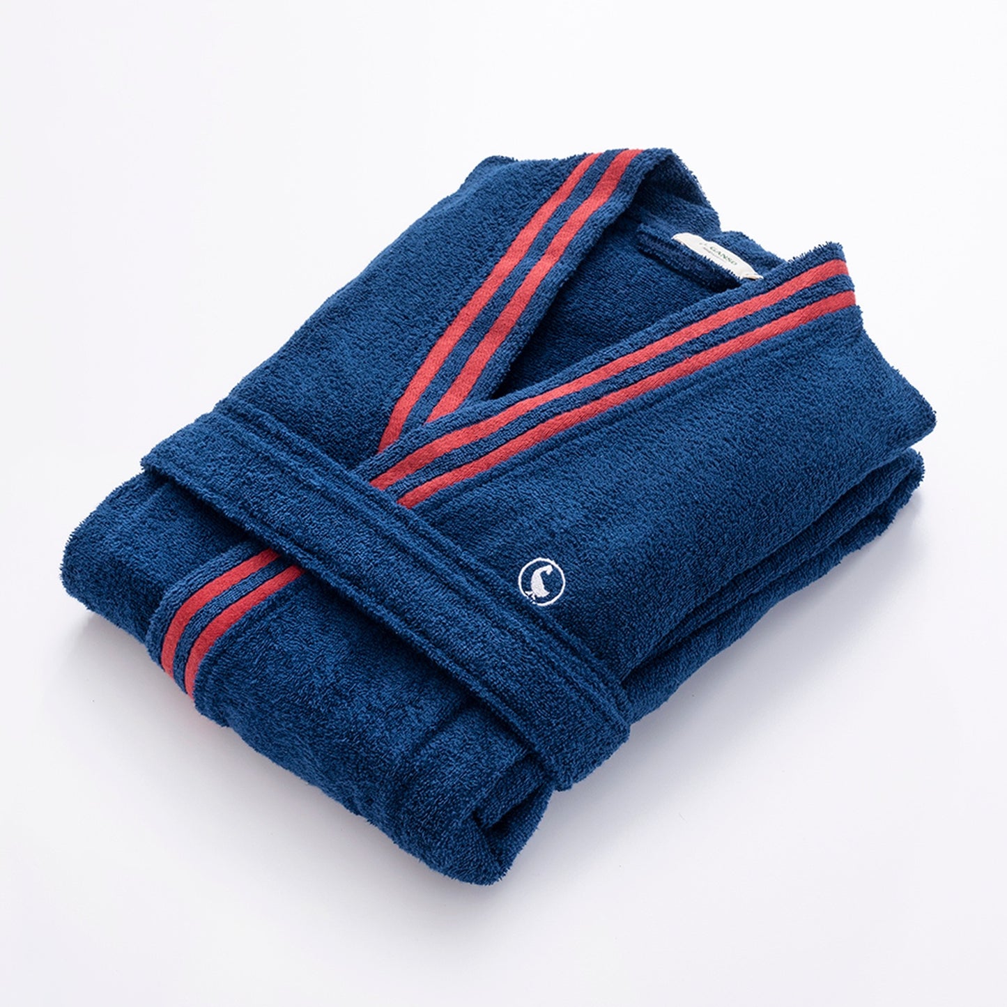 Albornoz Azul Marino L/xl 320gsm 100% Algodón Con Logo Bordado El Ganso_4