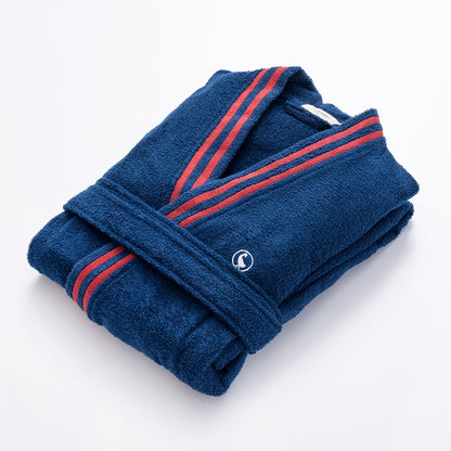 Albornoz Azul Marino L/xl 320gsm 100% Algodón Con Logo Bordado El Ganso_4