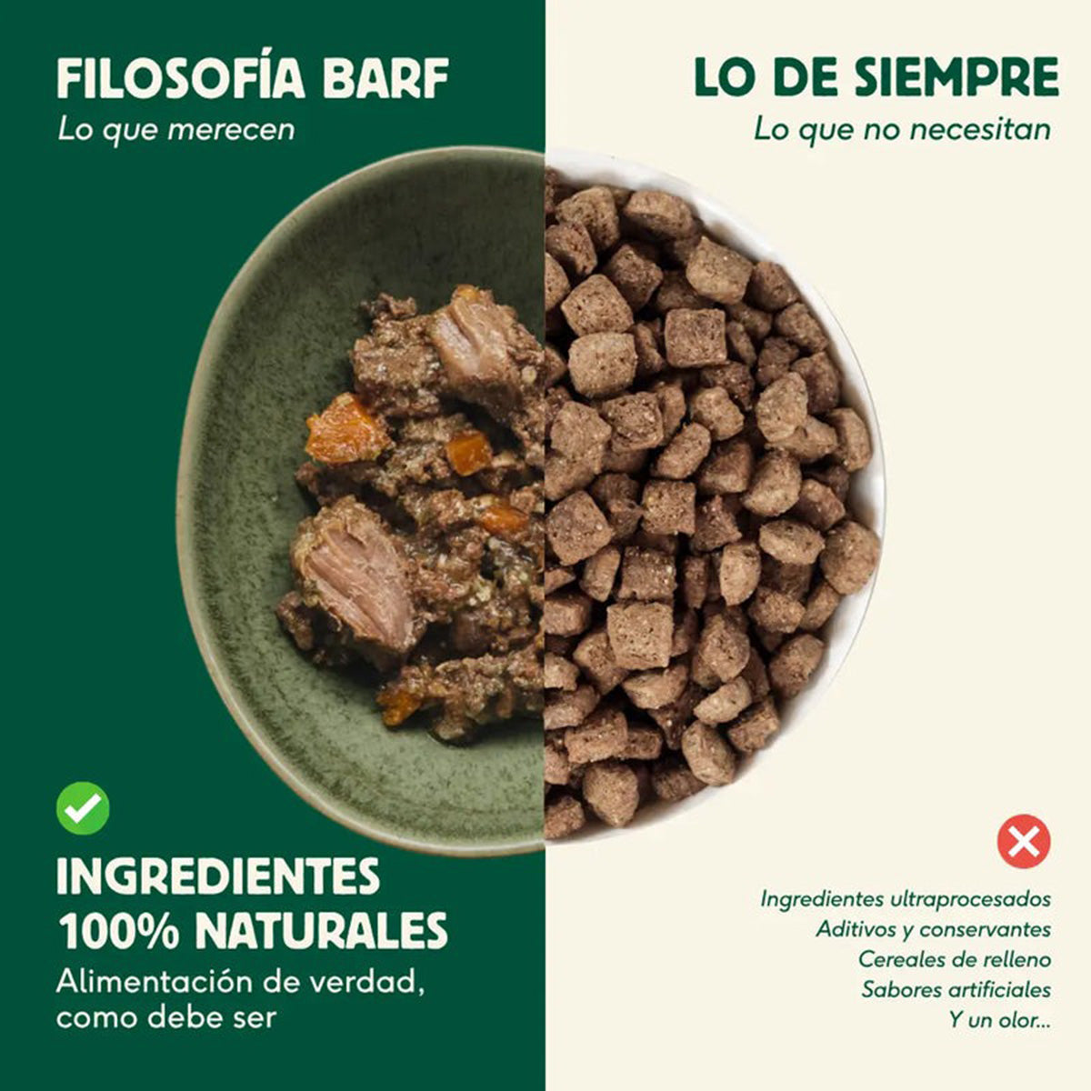 Menú completo BARF de Borrego para cães, Wild Balance, 400 g
