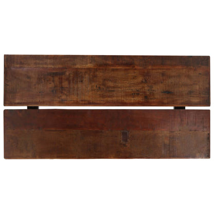 Mesa De Bar Madera Maciza Reciclada Marrón Oscuro 150x70x107 Cm_1