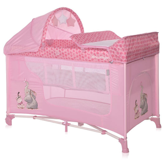 Cuna De Viaje Moonlight Plus (2 Niveles) Mellow Rose Fellows_0