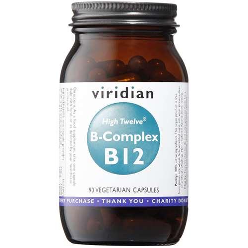 High Twelve Vitamina B12 com Complexo B 90 Cápsulas Vegetais Viridian