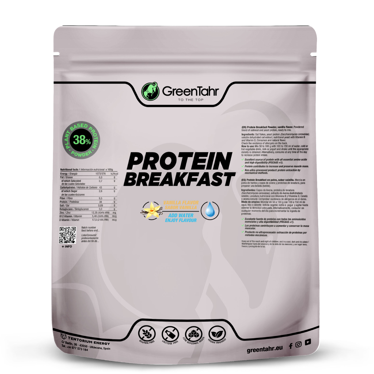 Proteína Café da Manhã sabor baunilha Green Tahr 1k