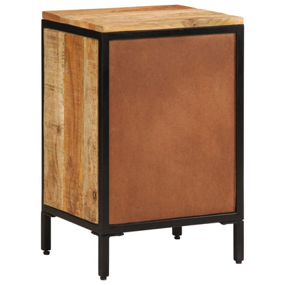 Mesita De Noche 3 Cajones Madera Maciza Mango Rugosa 40x35x53cm_3