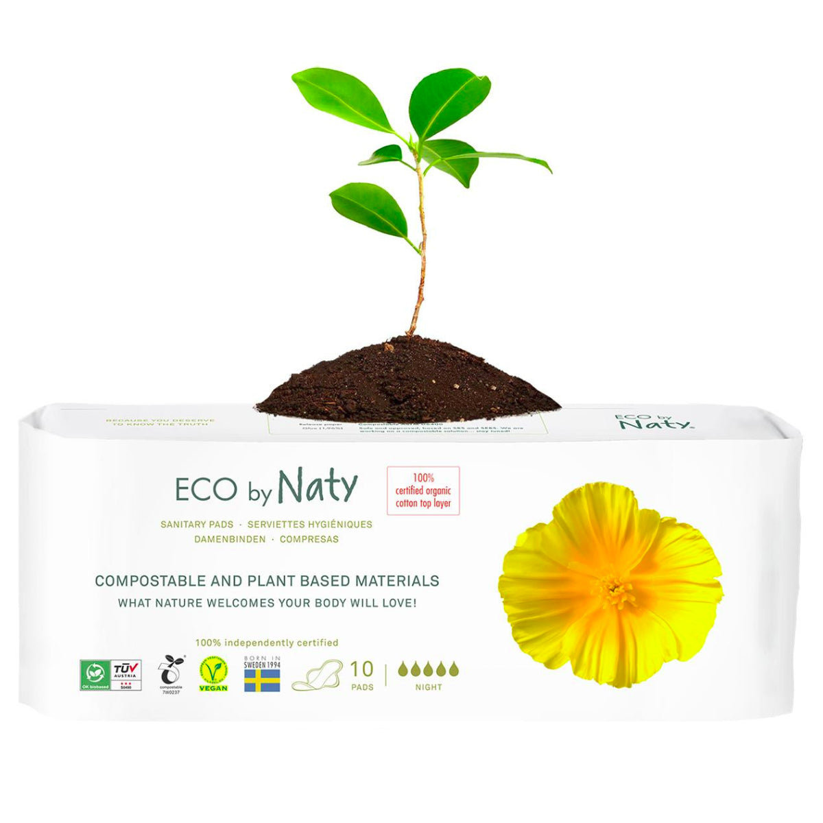 Pensos Noturnos Naty ECO 10 Unidades