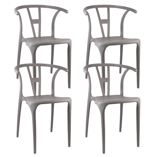 Pack 4 Sillas De Exterior Apilables Scarlett 75x52x49,5cm Thinia Home_0