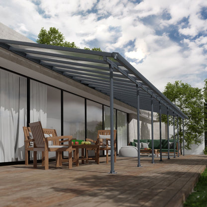 Canopy Fair Alumínio Pérgola Marquise 3x11,56 m Cinzento