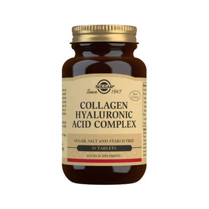 Complexo de colagénio ácido hialurónico 30 comprimidos 120 mg - Solgar