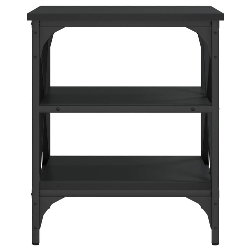 Mesa Auxiliar Madera Contrachapada Negro 40x42x50 Cm_3