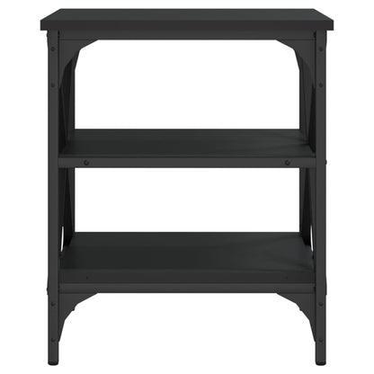 Mesa Auxiliar Madera Contrachapada Negro 40x42x50 Cm_3