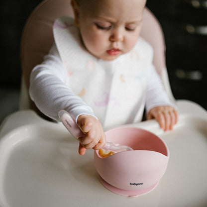Bowl Silicona Con Ventosa Para Bebés Rosa_3