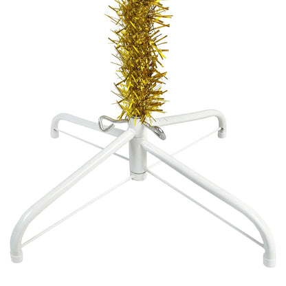 Vidaxl Árbol De Navidad Delgado Dorado 120 Cm_4