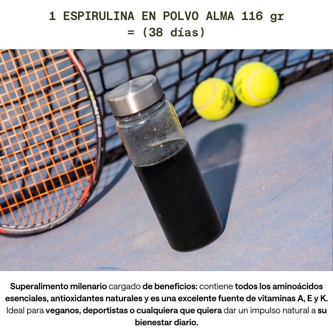 Alma® Espirulina En Polvo 116 G | 100% Pura (ingrediente Único) | Vegana, Sin Gluten Y Sin Azúcares Añadidos_1