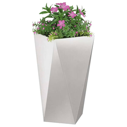 Jardinera 2 Uds. Plateado 40 X 40 X 75 Cm Acero Inoxidable_2