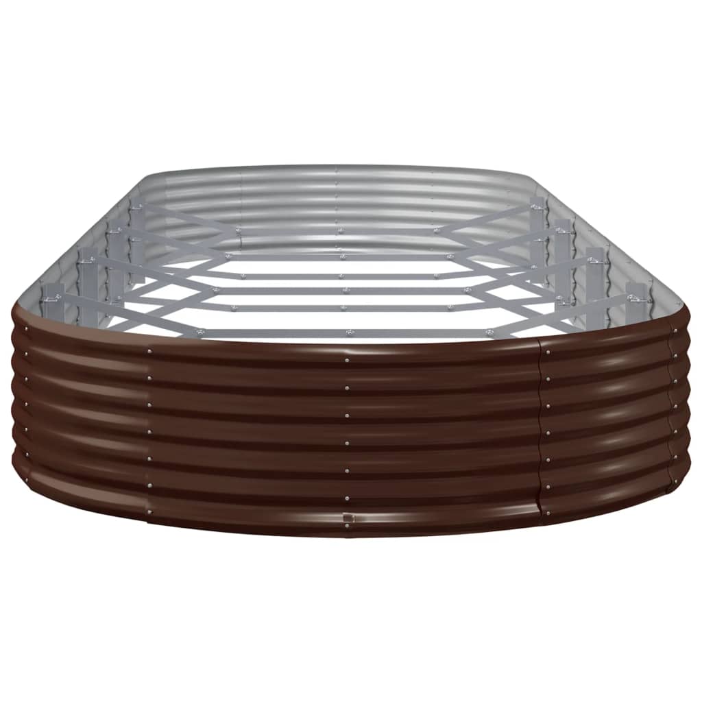 Jardinera Arriate Acero Galvanizado Marrón 450x140x36cm_3