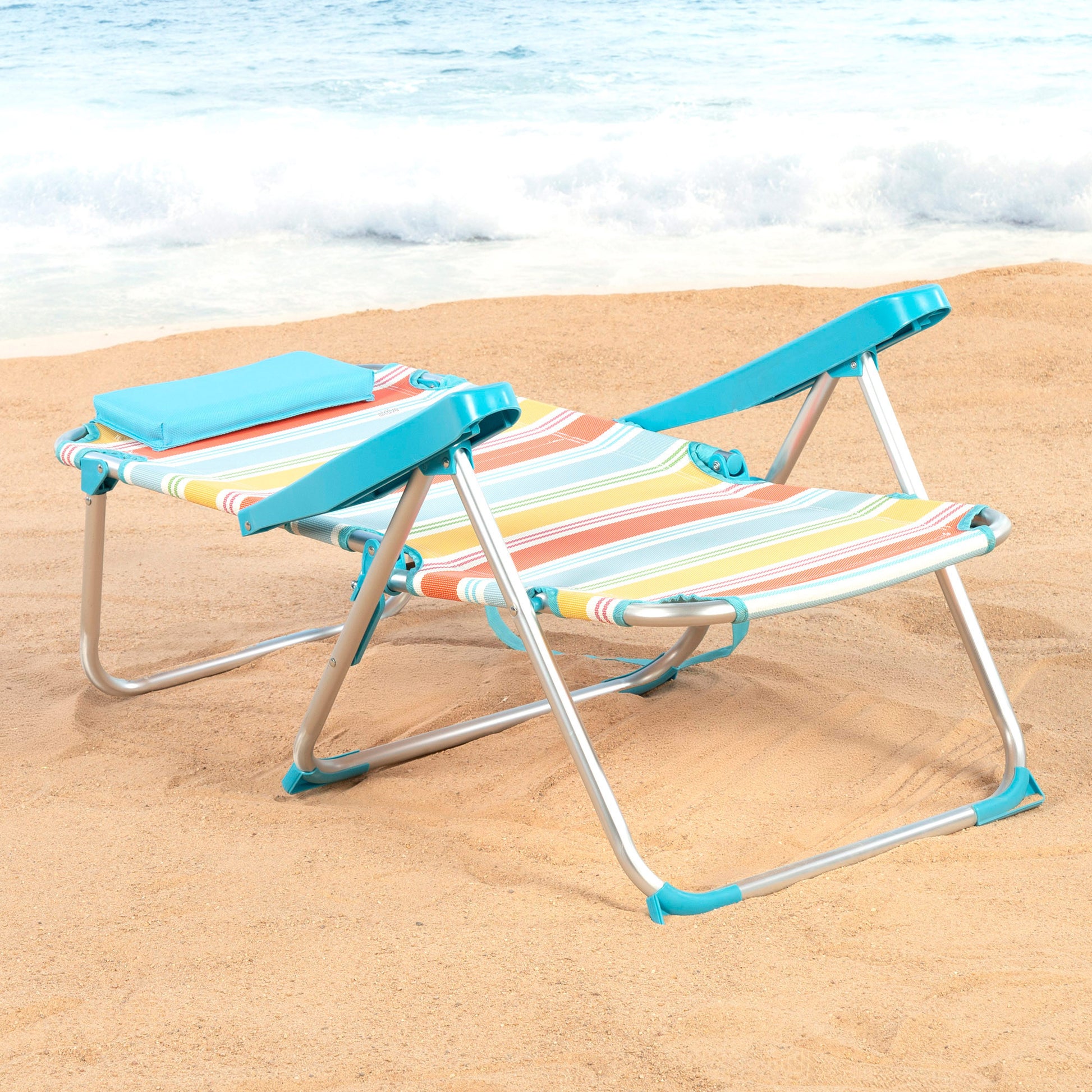 Aktive Pack 2 Sillas Plegables Camping Deluxe 48x47x74 Cm Multicolor 5 Posiciones Con Respaldo_2
