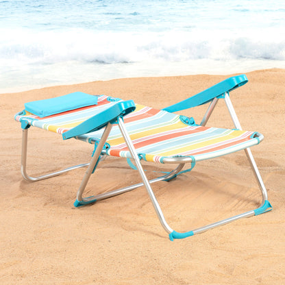 Aktive Pack 2 Sillas Plegables Camping Deluxe 48x47x74 Cm Multicolor 5 Posiciones Con Respaldo_2