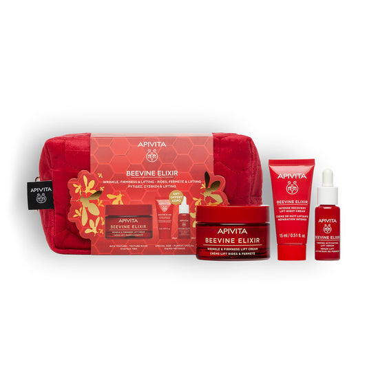 Caixa de Natal Beevine elixir creme de textura rica + Sérum presente 10 ml + creme de noite 15 ml, Apivita
