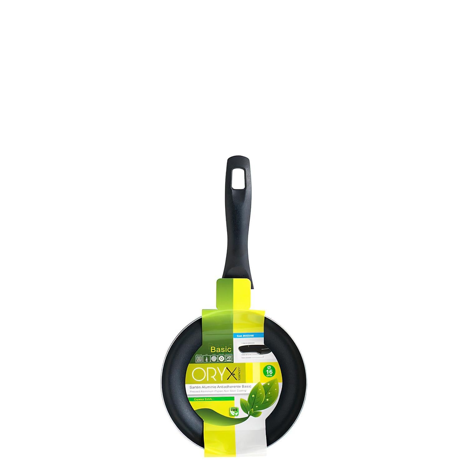 Oryx Sartén Aluminio Antiadherente Basic, Alta Resistencia, Apta Inducción, Libre Pfoa, Diámetro 16 Cm, Espesor 3 Mm._1