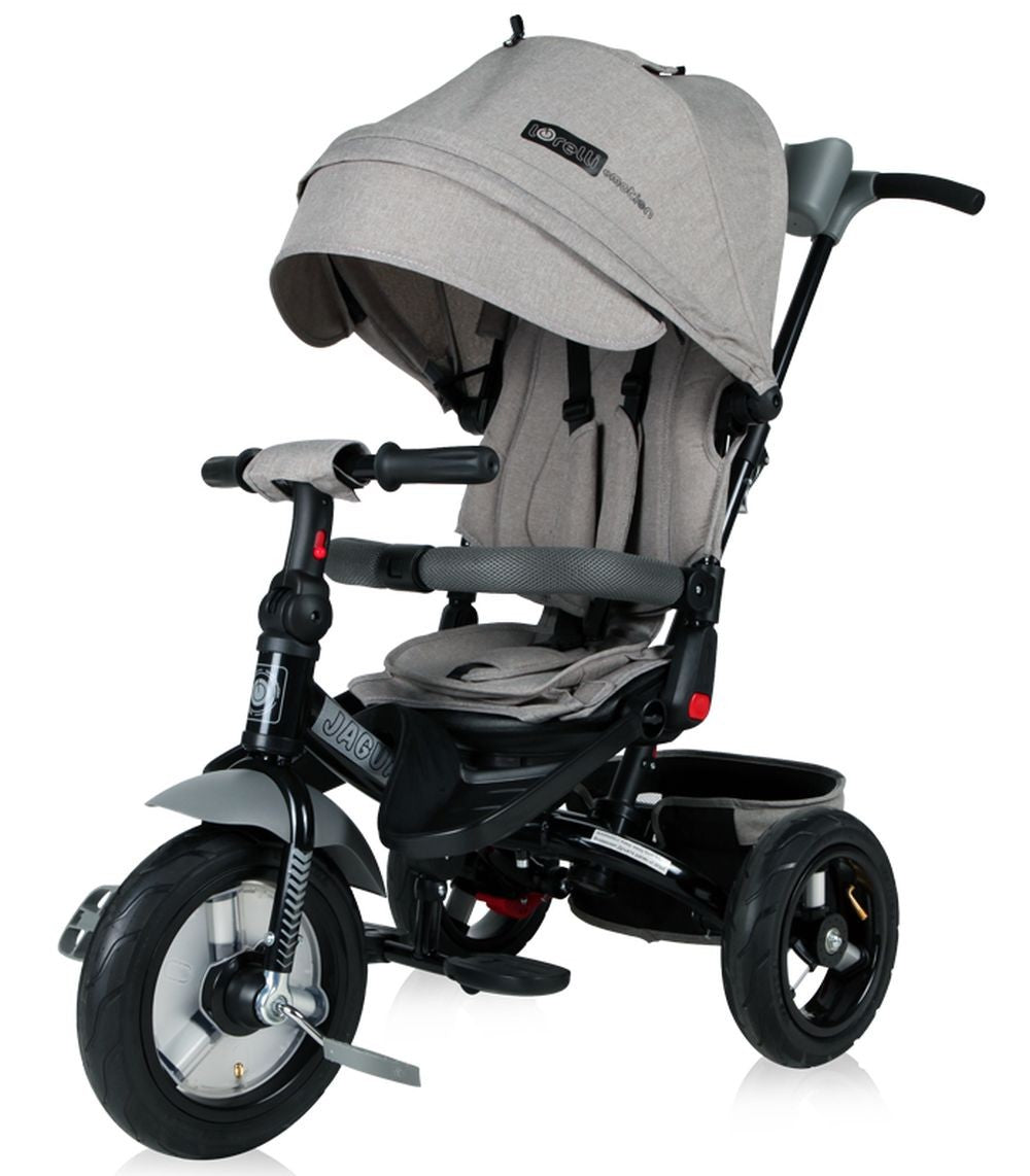 Triciclo Evolutivo Jaguar Con Capota , Asiento Giratorio 360º Y Ruedas Neumáticas Grey Luxe_0
