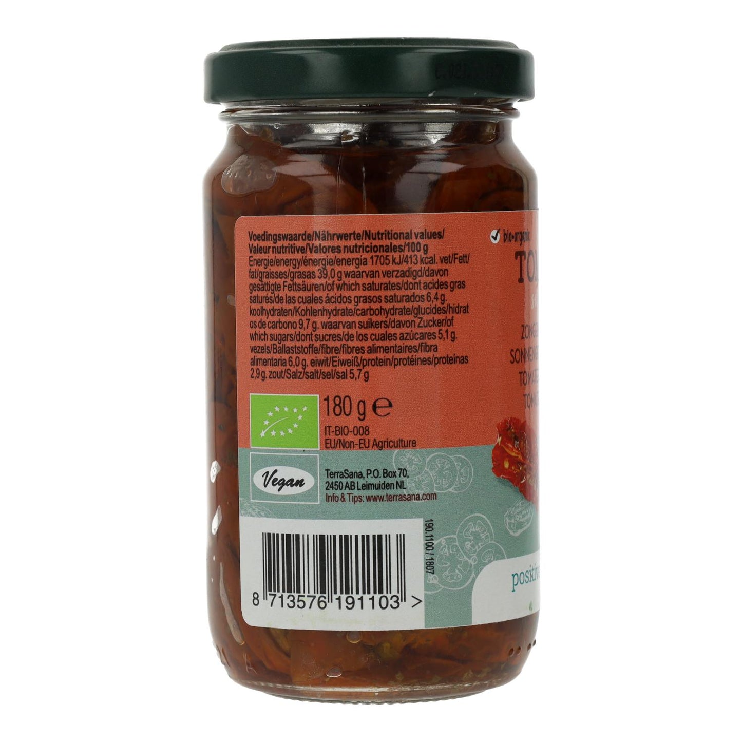 Tomates secos em azeite virgem extra Terrasana 180 g