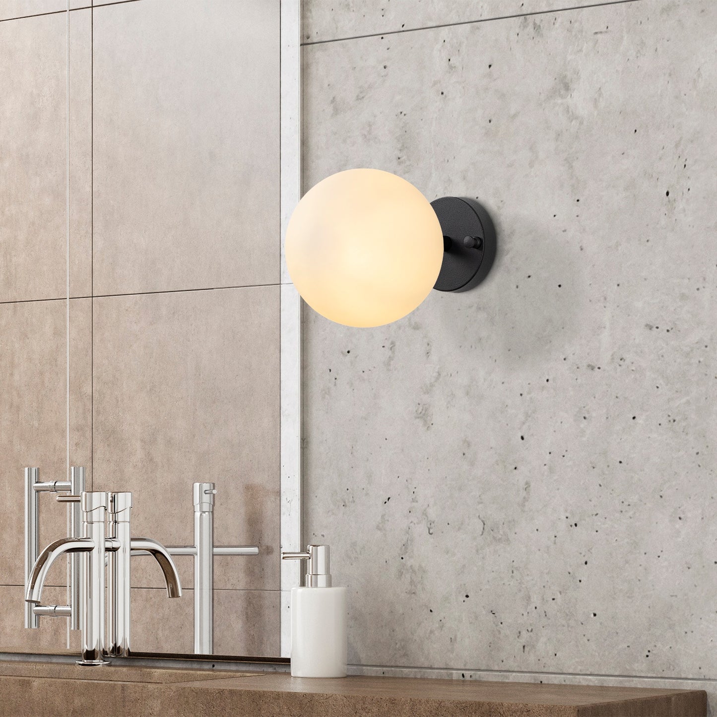 Aplique De Pared Pantalla Blanca, Metal , Negro, 15x15x24, Casquillo E14 Max 15 W