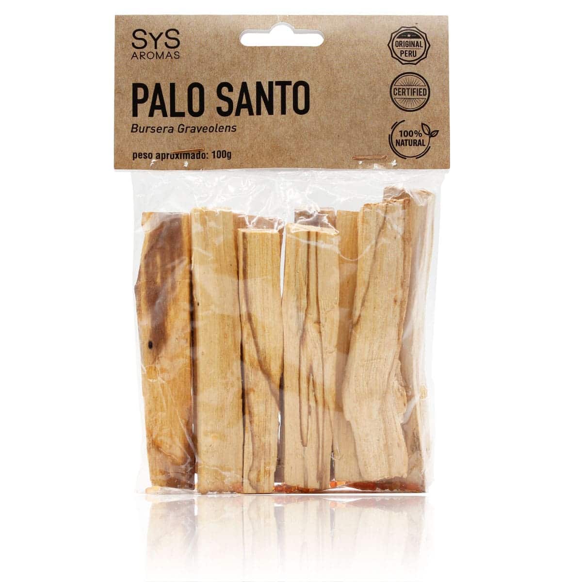 Palo Santo Natural 100g SyYS Aromas | Madera Aromática | Purificación Ambiental | Aroma Duradero_0