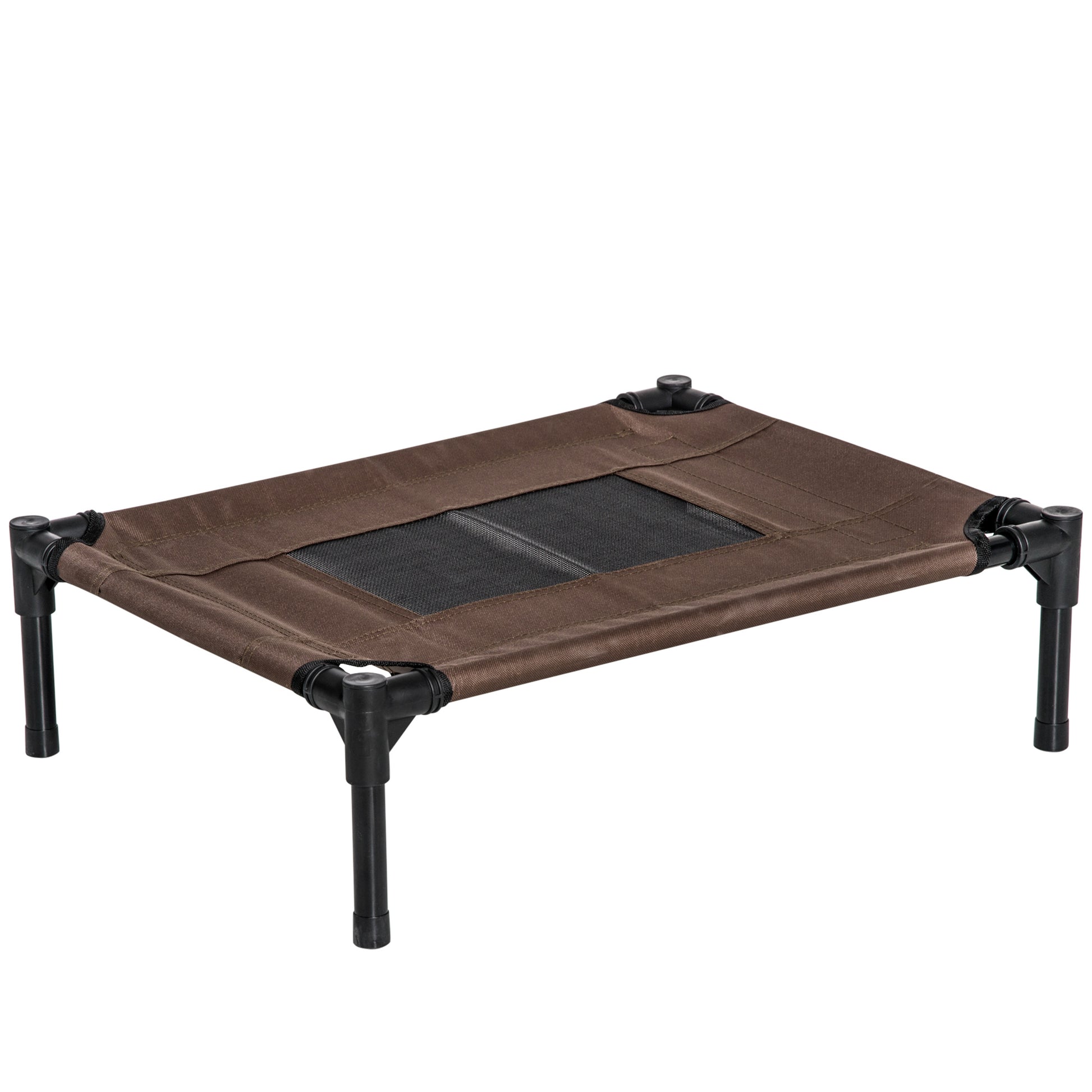 Pawhut Cama Elevada Perros Con Malla Transpirable Tela Oxford 61x46x18 Cm Marrón_0