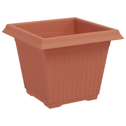 Macetas 6 Uds. Rojo Ladrillo Plástico_5
