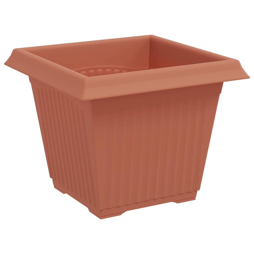 Maceta Cuadrada Para Flores 6 Uds. Rojo Ladrillo Plástico_4