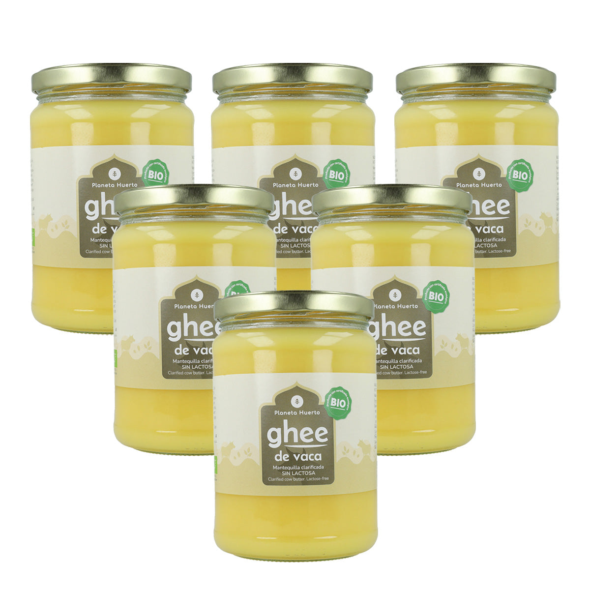 Embalagem de 6 Manteigas Clarificadas Ghee ECO Planeta Huerto 500 gr