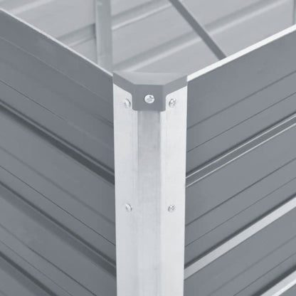 Arriate De Jardín De Acero Galvanizado Gris 240x80x77 Cm_5