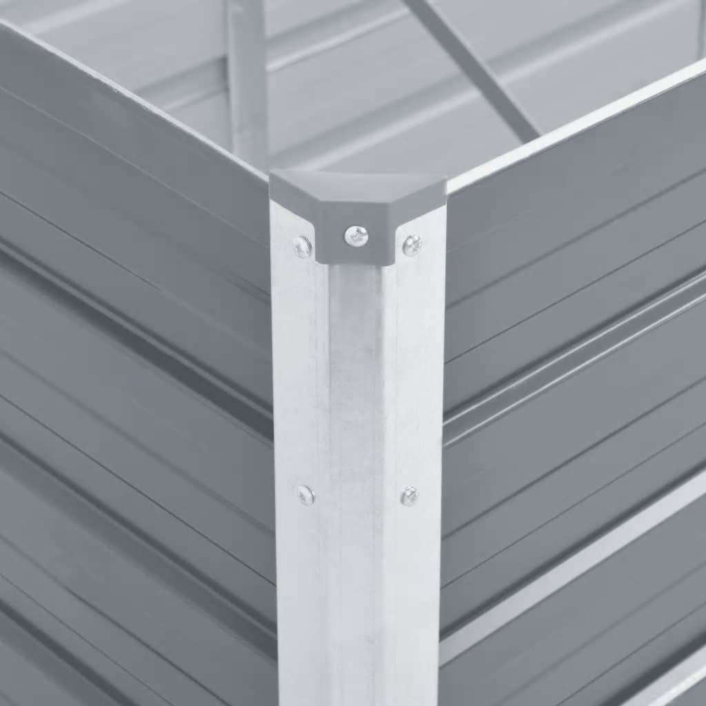 Arriate De Jardín De Acero Galvanizado Gris 320x40x45 Cm_5