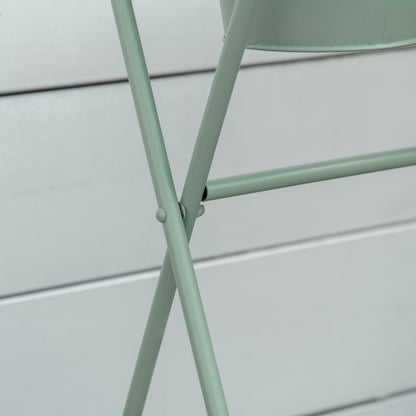 Outsunny Soporte Metal Para Plantas Plegable Con 3 Macetas Estante 47x37x78,5 Cm_3