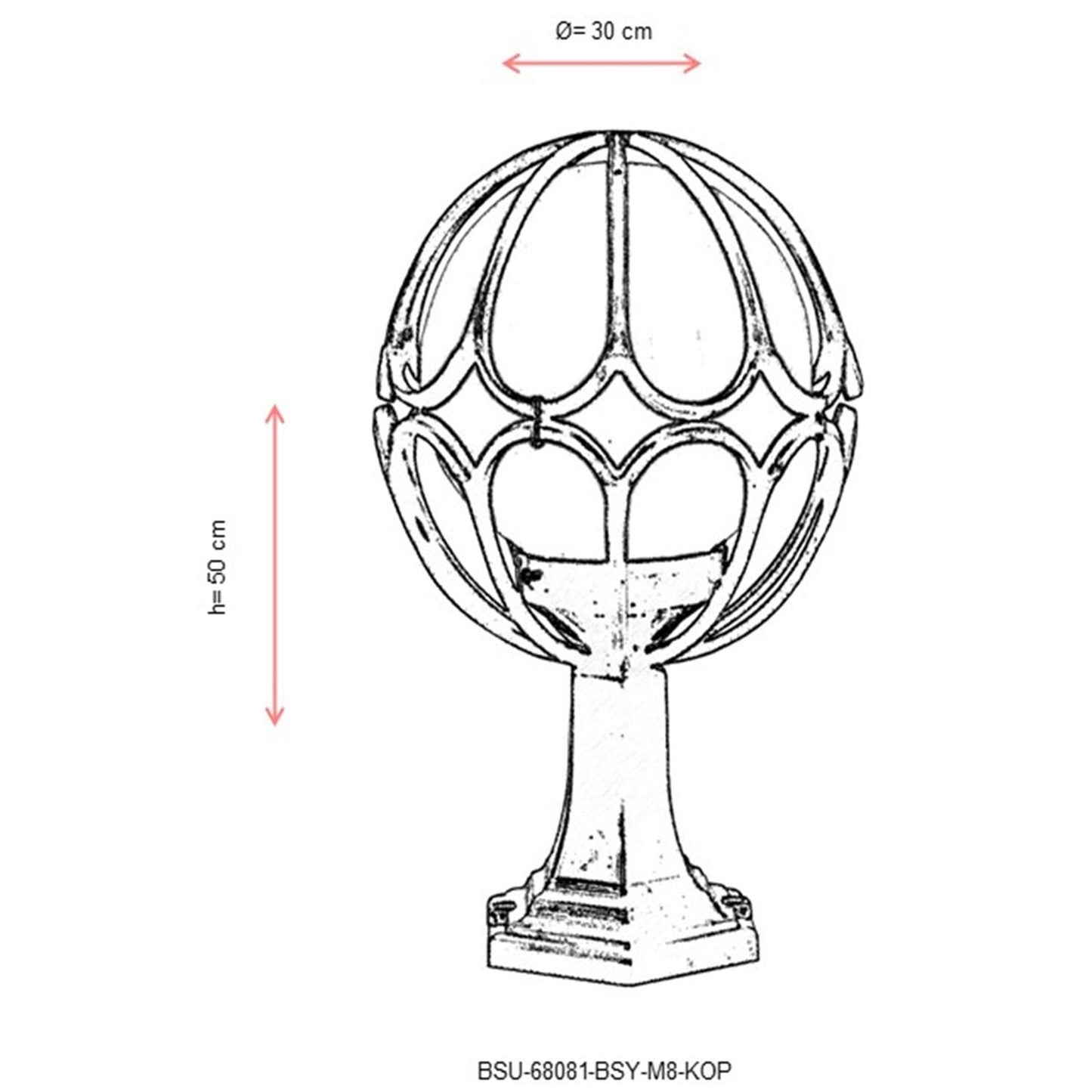 Aplique De Pared Para Exterior, Abs , Negro, 30x30x50, Casquillo E 27 Max 60 W