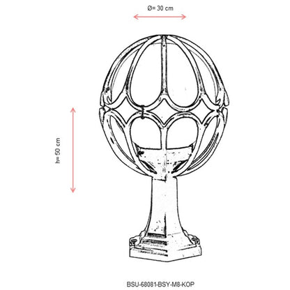 Aplique De Pared Para Exterior, Abs , Negro, 30x30x50, Casquillo E 27 Max 60 W