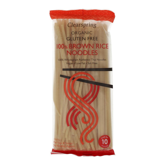 Noodles de arroz integral sem glúten Clearspring 200 gr