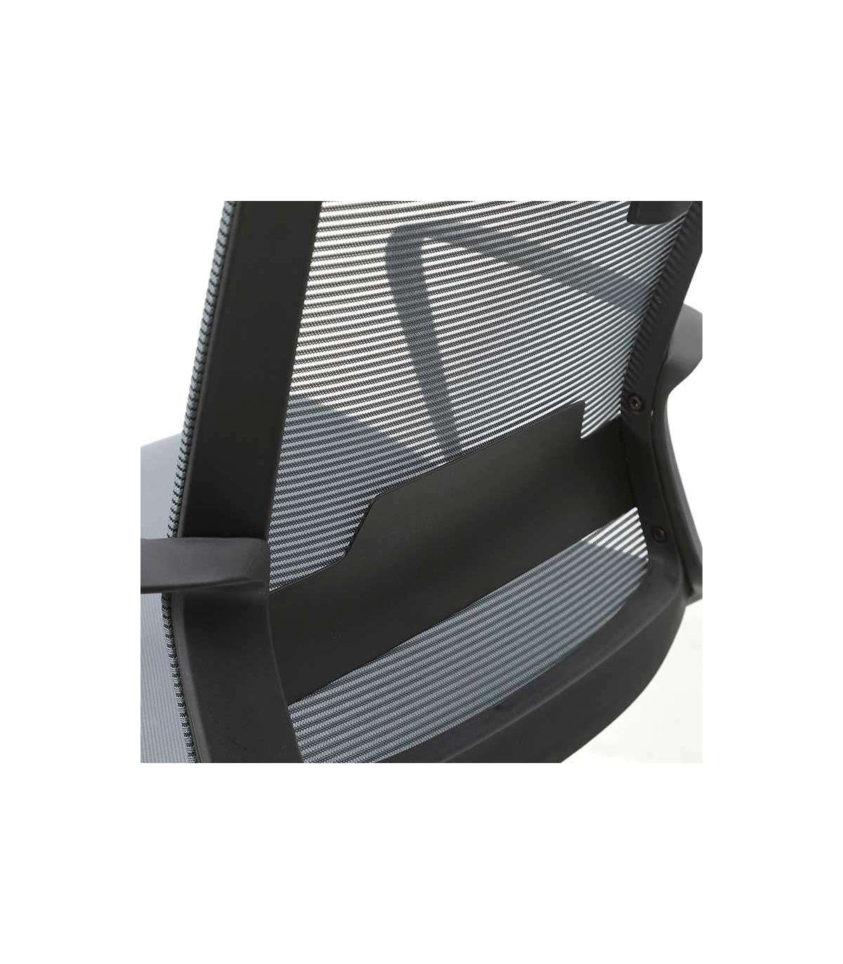 Silla Despacho Giratoria Elevable Acabado Gris, 60 Cm(ancho) 112-122 Cm(altura) 62cm(fondo)_3