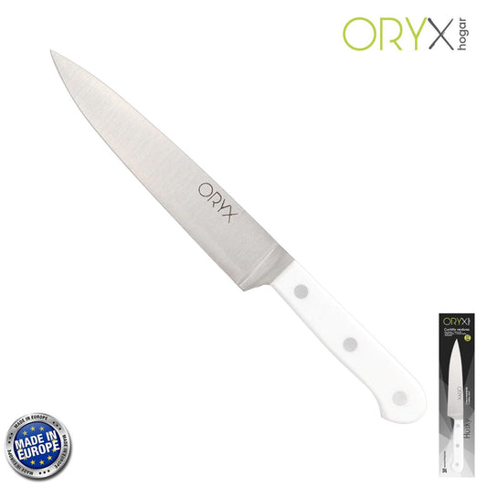 Cuchillo Husky Verduras 17 Cm. Hoja Acero Inoxidable, Cuchillo Verduras, Cuchillo Cortar Verduras Mango Ergonomico Blanco_0