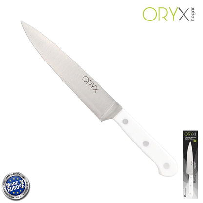 Cuchillo Husky Verduras 17 Cm. Hoja Acero Inoxidable, Cuchillo Verduras, Cuchillo Cortar Verduras Mango Ergonomico Blanco_0