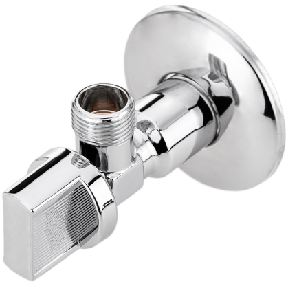 Llave De Paso Cisterna En Escuadra 1/2 - 3/8 Cromado_0