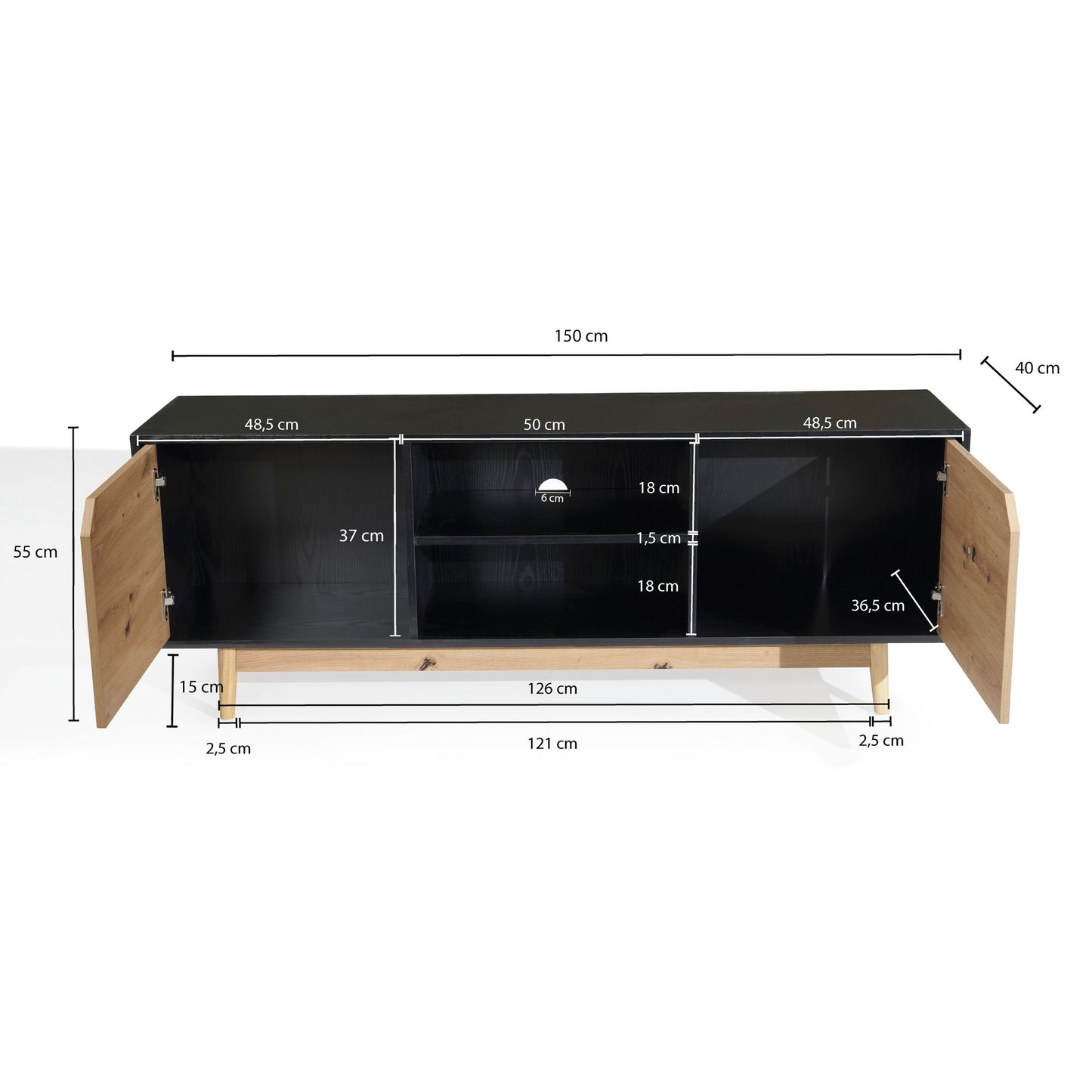 Mueble De Tv Amplio Y Práctico Modelo Wl6.818_3
