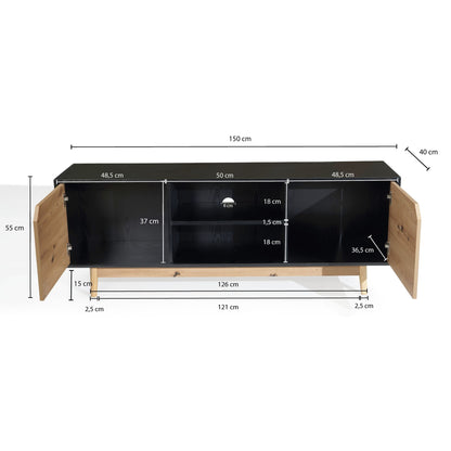 Mueble De Tv Amplio Y Práctico Modelo Wl6.818_3